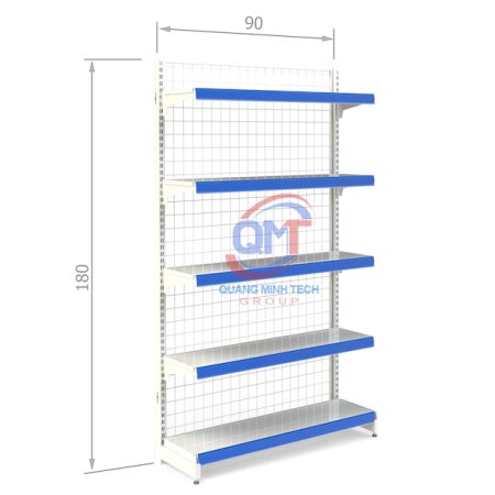Kệ siêu thị tôn lưới đơn 5 tầng L90xH180 (cm) bền đẹp, rẻ nhất