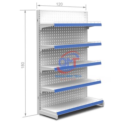 Kệ siêu thị tôn đục lỗ 5 tầng L120xH180 (cm) uy tín, giá rẻ nhất