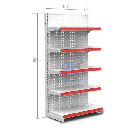 Kệ siêu thị tôn đục lỗ đơn 5 tầng- L90xH180 (cm) uy tín, giá rẻ